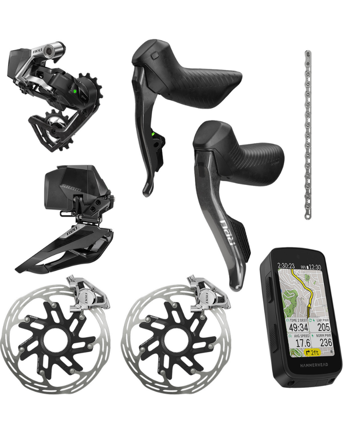 Sram Red AXS 2X12 HRD E1 Groupset with Karoo Computer