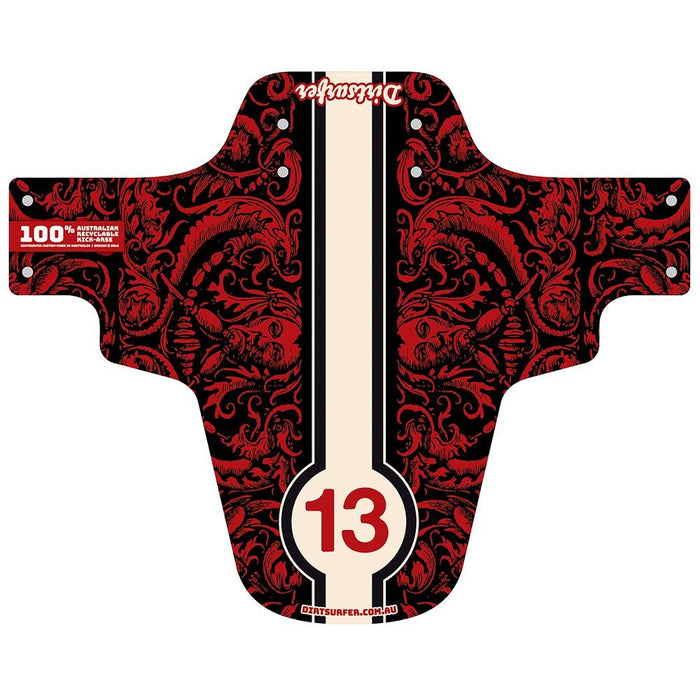 Dirtsurfer MTB Mudguard - Demons Red