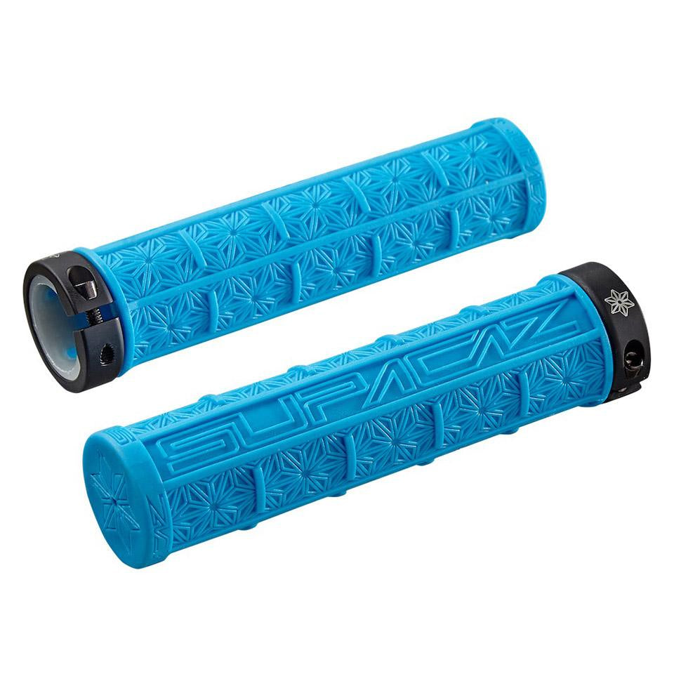 Supacaz Bar Grips Grizip Neon Blue