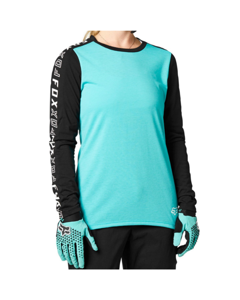 FOX Womens Ranger DriRelease Long Sleeve Jersey - Teal