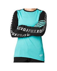 FOX Womens Ranger DriRelease Long Sleeve Jersey - Teal